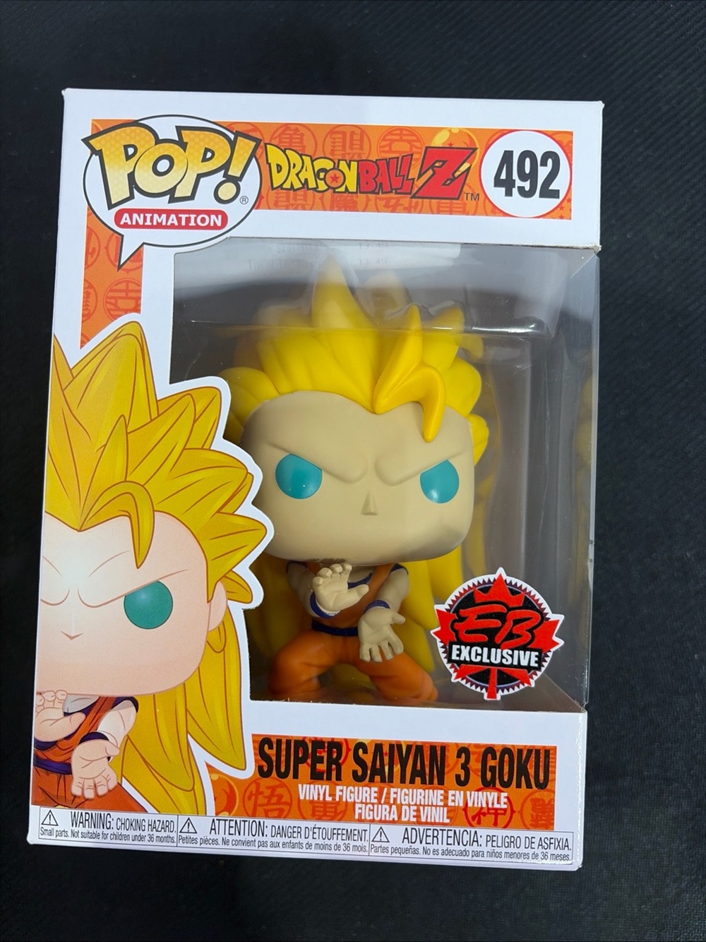 Funko Pop Animation DragonBall Z Super Saiyan 3 Goku #492 EB Games Exclusive